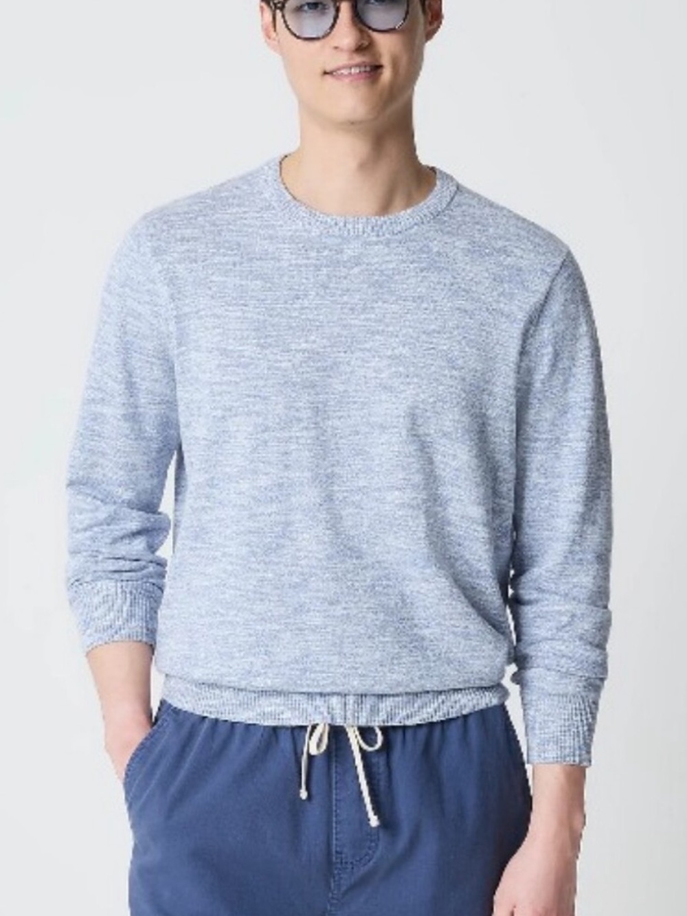 J crew blue Cotton beach sweater